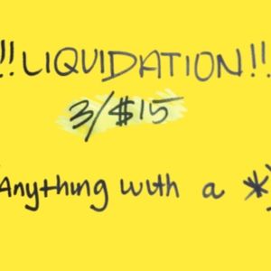 Closet liquidation